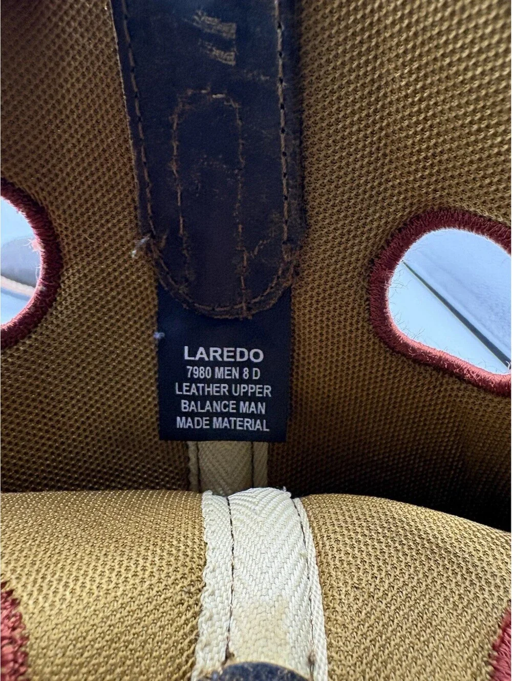 Laredo Men's Boots Ripley Western Work Brown Blue Yellow Size 8D